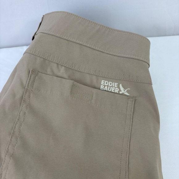 Eddie Bauer Rainier Tech Pant Mens 32x29‎ (34x28) Khaki Outdoor Cargo Zip PockeT - Picture 2 of 12